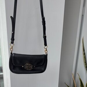 Tory Burch Black Crossbody Bag with Gold Details